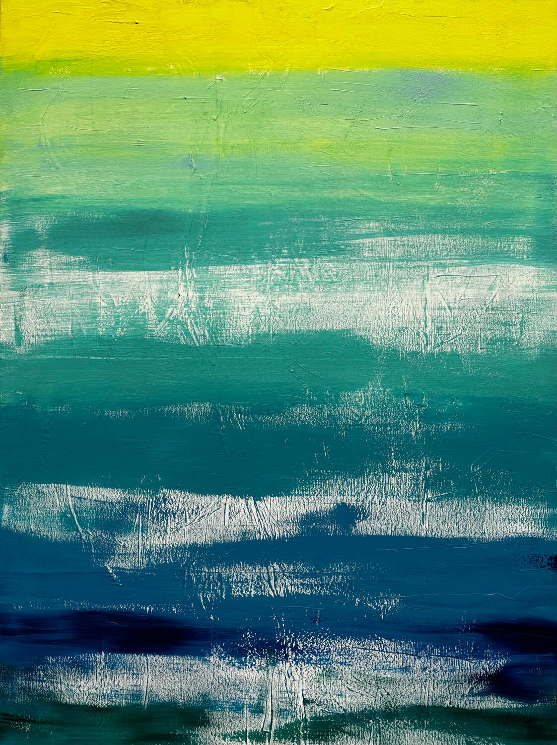 Regulating Gradients: Waves of Serenity • Acrylic on gallery canvas